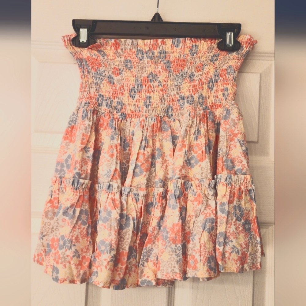 BOBI Black Festival Floral Mini Skirt In Multi Size MED - Picture 4 of 10